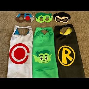 3 teen titans go capes and masks